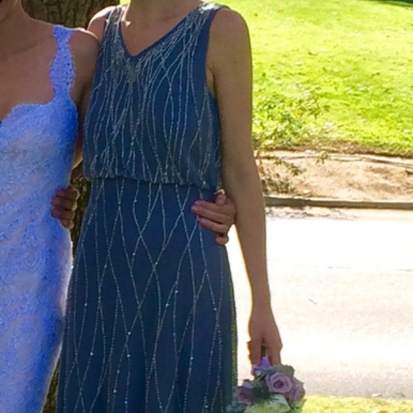 BHLDN Andela size 2 Grey beaded dress. - Picture 1 of 8